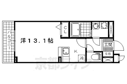 ブリリアント・テラス 1Kの間取図画像