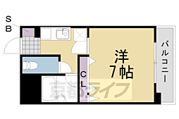 ジャスティ川島 1Kの間取図画像