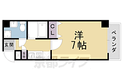 ラクティー四条寺町 1Kの間取図画像
