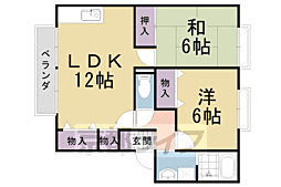 ベルメゾン 2LDKの間取図画像
