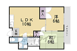 グランドハイツドリーム 2LDKの間取図画像