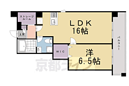 G-クレスト京都四条烏丸 1LDKの間取図画像