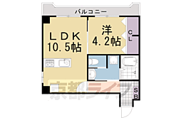 ラ・ティーダ上桂 1LDKの間取図画像