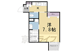 ロータス京都西大路 1Kの間取図画像