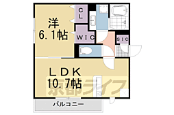 ハーミットクラブ 1LDKの間取図画像