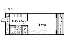 パーパス21 1Kの間取図画像