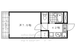 メゾンエチーフ 1Kの間取図画像