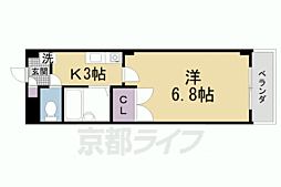 シャングリ・ラ 1Kの間取図画像