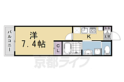 フェリーチェ鑓屋町 1Kの間取図画像