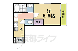 フェリーチェ鑓屋町 1Kの間取図画像