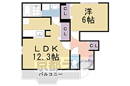 リヴィエールT 1LDKの間取図画像
