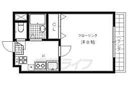 メゾン・ベローナ 1Kの間取図画像