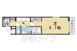 深草邸 1Kの間取図画像