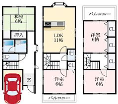 大阪府堺市北区金岡町（賃貸一戸建4LDK・1階・88.28㎡） その2