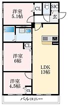 大阪府堺市北区大豆塚町2丁（賃貸マンション3LDK・3階・61.00㎡） その2