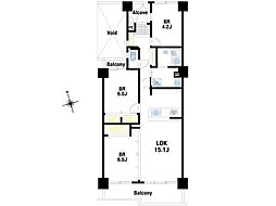 間取図画像 3LDK