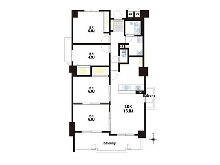 ■4専有面積84.28m2 ■R7年7月リフォーム済 ■バルコニー×2 ■4LDK