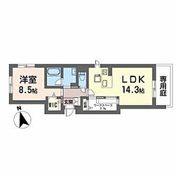 プロムナード 2LDKの間取図画像