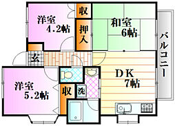 コンチェルトノボリ 3DKの間取図画像