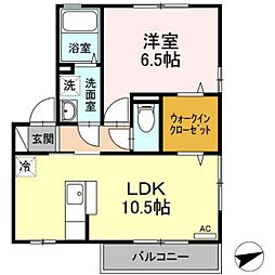 エーデルハイム 2LDKの間取図画像