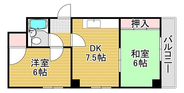 大和田ローズマンション 201｜大阪府大阪市西淀川区大和田3丁目(賃貸マンション2DK・2階・43.00㎡)の写真 その2