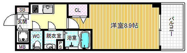 プランドール福島レジデンス 702｜大阪府大阪市福島区鷺洲5丁目(賃貸マンション1K・7階・25.14㎡)の写真 その2