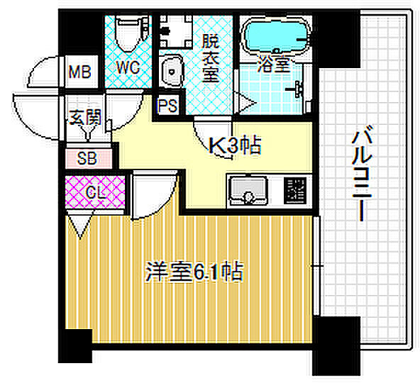 エスリード南森町 ｜大阪府大阪市北区東天満1丁目(賃貸マンション1K・8階・22.00㎡)の写真 その2