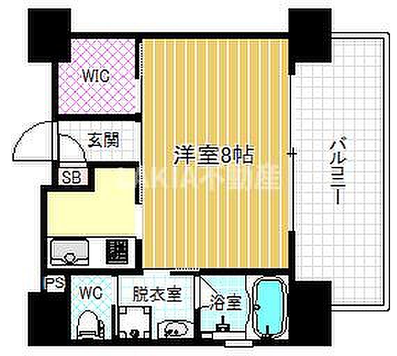 レジュールアッシュ梅田WEST ｜大阪府大阪市福島区鷺洲3丁目(賃貸マンション1K・8階・26.53㎡)の写真 その2