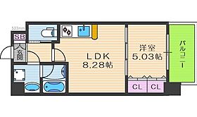 プレジオ中津  ｜ 大阪府大阪市北区大淀北1丁目（賃貸マンション1LDK・8階・37.67㎡） その2