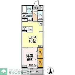 セレスティア高島平III 1LDKの間取図画像