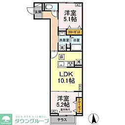 セレスティア高島平III 2LDKの間取図画像