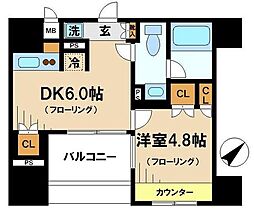 コンフォリア池袋DEUX 1DKの間取図画像