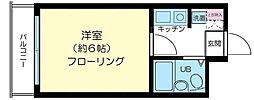 ガーデンハイツ一号館 1Kの間取図画像