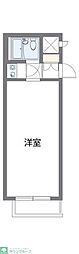 レオパレスグリーン 1Kの間取図画像