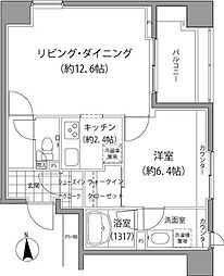 エーデル練馬 1LDKの間取図画像