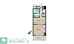 フォーチュンプレイス 1DKの間取図画像