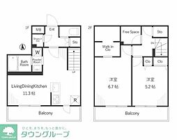 estageo Nerima 2LDKの間取図画像