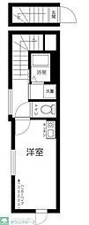 ミューシグ富士見台 1Kの間取図画像