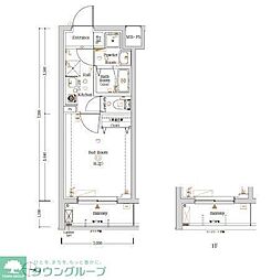 KNOTS桜台Sta. 1Kの間取図画像