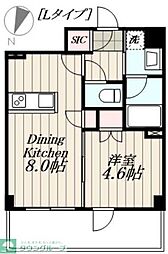 ロイジェント豊島園 1DKの間取図画像
