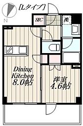 ロイジェント豊島園 1DKの間取図画像