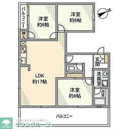 サンヴェール 301 3階3LDKの間取り