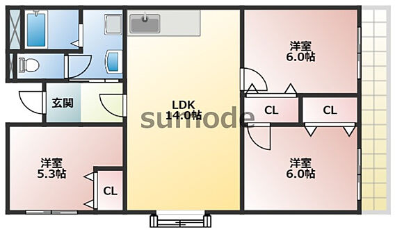 エザンス南茨木_間取り_0