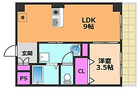 Radiant 14th  ｜ 大阪府高槻市富田町5丁目（賃貸マンション1LDK・5階・34.72㎡） その2