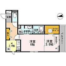 大阪府茨木市舟木町9-3（賃貸アパート2K・2階・37.39㎡） その2