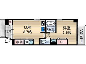 アンシャンテ総持寺  ｜ 大阪府茨木市総持寺駅前町（賃貸マンション1LDK・2階・36.32㎡） その2