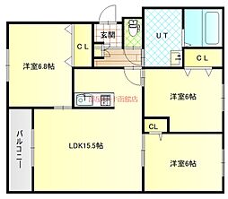 フィフティワンvol.6 3LDKの間取図画像