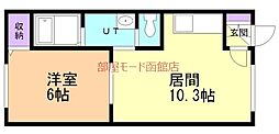 ユニボックス・2 1LDKの間取図画像
