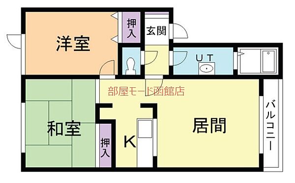 トータス西桔梗B棟 201｜北海道函館市西桔梗町(賃貸アパート2LDK・2階・58.74㎡)の写真 その2