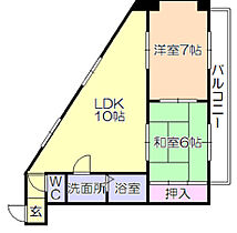 福岡県久留米市諏訪野町1639-1（賃貸マンション2LDK・4階・54.72㎡） その2